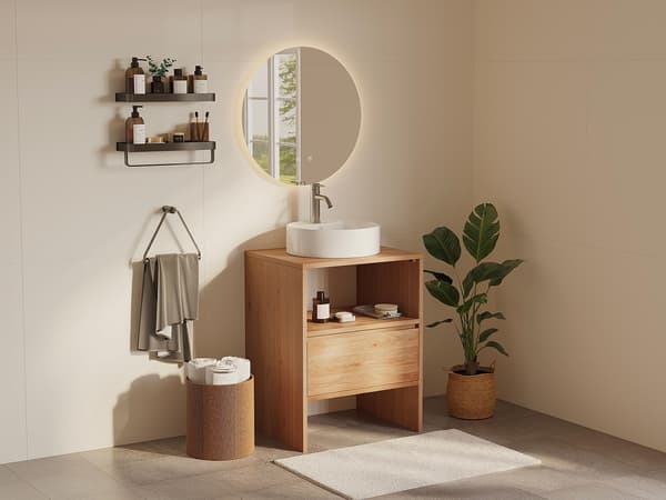 Vente-unique - Underskåp i massiv ek - Ljus naturlig - 60 cm - CAVIZO