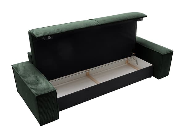 Vente-unique - 4-sitsbäddsoffa i grön manchester AMELIA