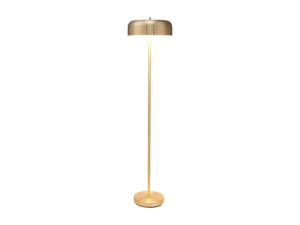 Vente-unique - Golvlampa svamp i borstad guldmässing D.35 x H.150 cm - CATAVI