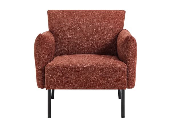 Vente-unique - Fåtölj i texturerat terrakottafärgat tyg GERALDIA