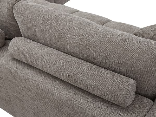 Vente-unique - Soffa Högervänd av grå texturerad tyg BERENIA