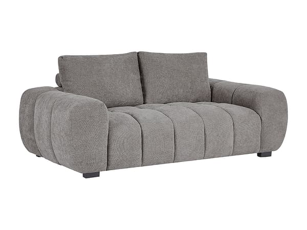 Vente-unique - 3-sitssoffa grått strukturerat tyg BERENIA