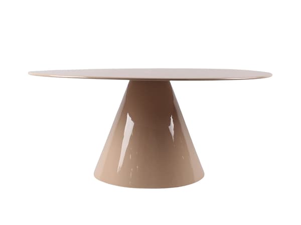 Vente-unique - Soffbord i metall - Glänsande beige - DINEGA