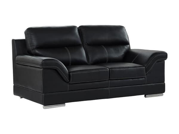 Vente-unique - MONIKA 2-sits soffa i buffelläder - Svart