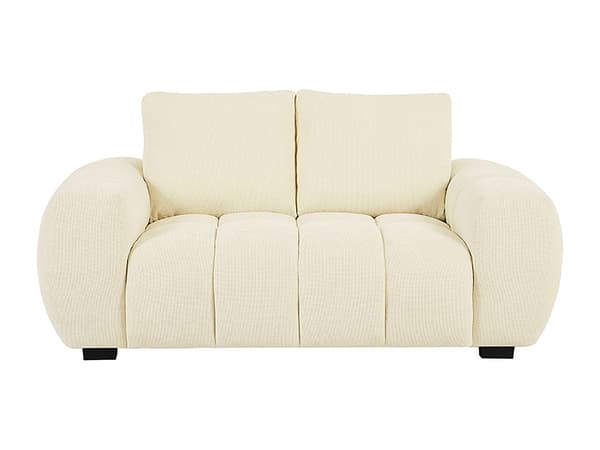 Vente-unique - 2-sitssoffa beige texturerat tyg BERENIA