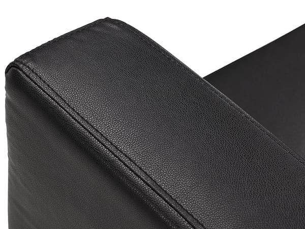 Vente-unique - Fåtölj i läderimitation ACKLEY - Svart