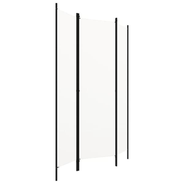 vidaXL 3-Panel Rumsavdelare Krämvit 150x180 cm