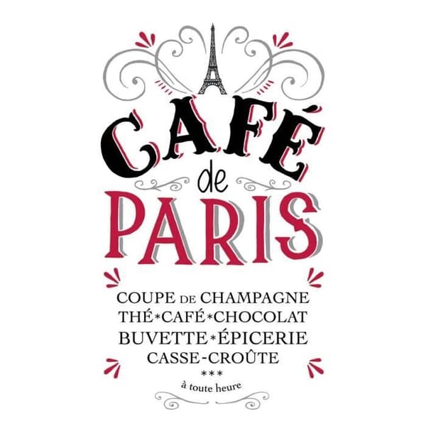 Cafe de Paris överföring väggdekal