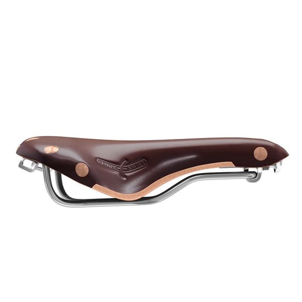 Cykelsadel - BROOKS - Swift Chrome Special - Brun - Kromat chassi - Kopparnitar