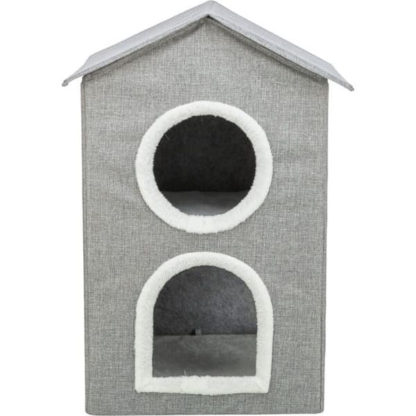 Kattkoja - TRIXIE - Nora - 2 våningar - Polyester tyg - MDF - Inuti