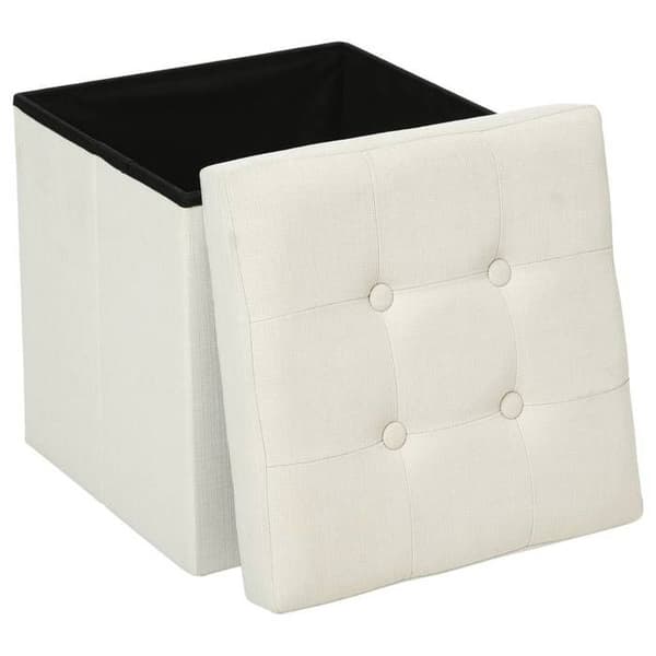 Fällbar puff "Lysandre" beige - Atmosphera Inredningsskapare