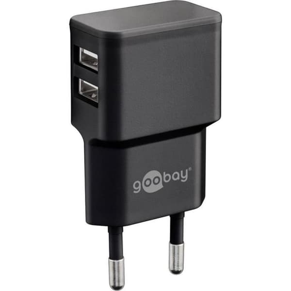 USB-laddare - GOOBAY - 44986 - USB-C™ - 2 x USB 2.0 - Max. ström 2.4 A