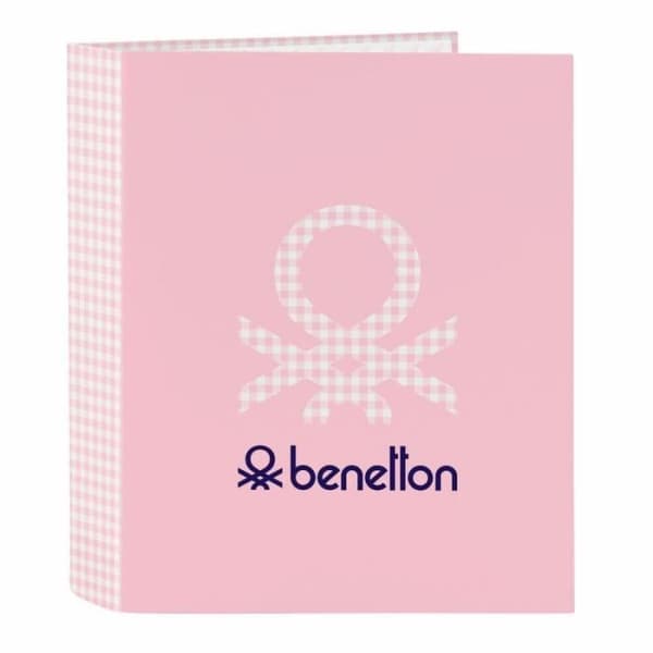 Ringbindning - Benetton - Vichy Rosa - A4 - Polyester 300D - 4 ringar 40 mm