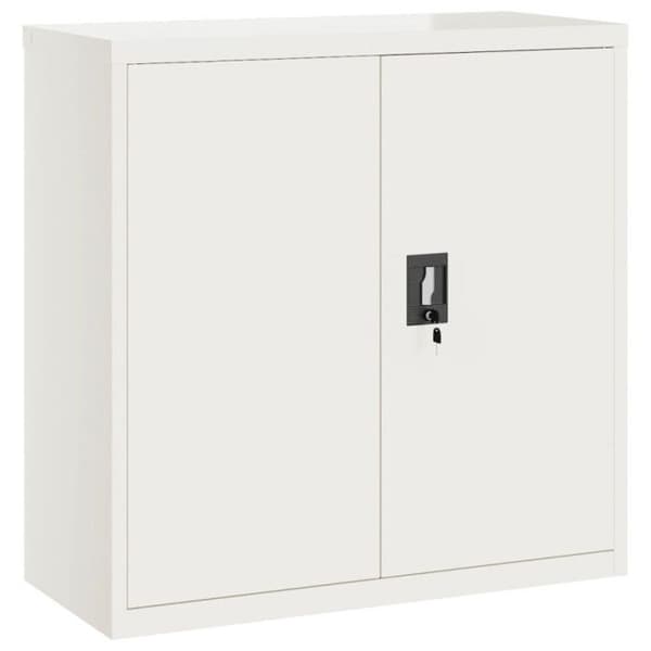 vidaXL Arkivskåp Vit 90x40x90 cm Stål 339728