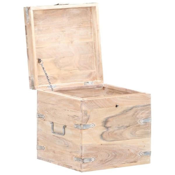 vidaXL Förvaringsbox 40x40x40 cm Solid akaciaträ