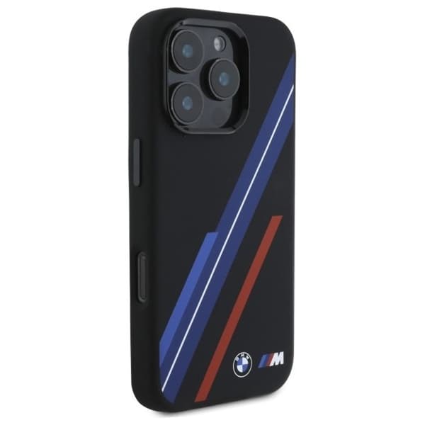 Mobilskal - BMW - iPhone 16 Pro Max - Silikon - Stötsäker - Design med slumplinjer