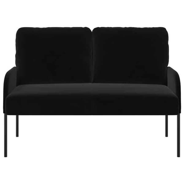 Kuddsoffor 110cm Svart Fanér