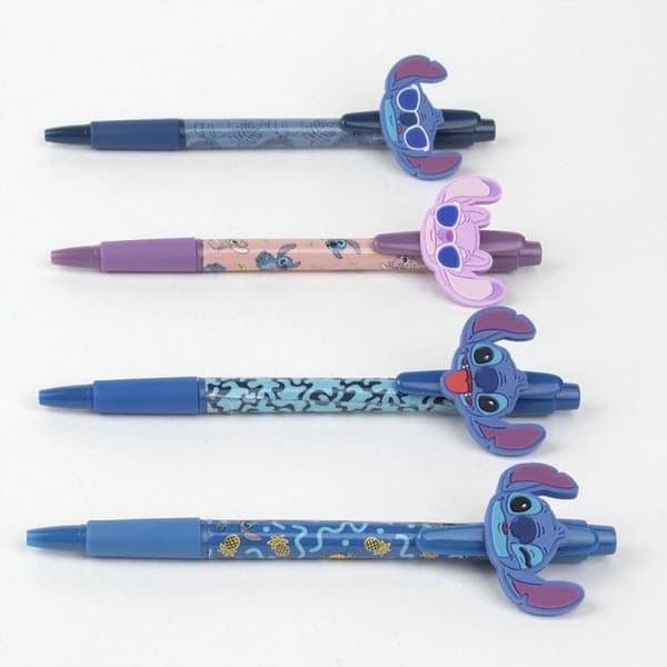 Pack om 4 fantasiballpennor Stitch Disney