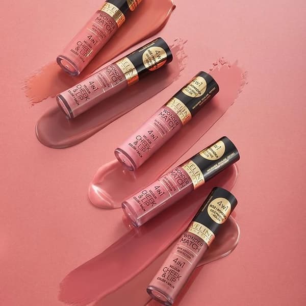 Gloss - EVELINE - Wonder Match 4in1 - Nr 04 - 4,5 ml - Rosé - Fräsch effekt