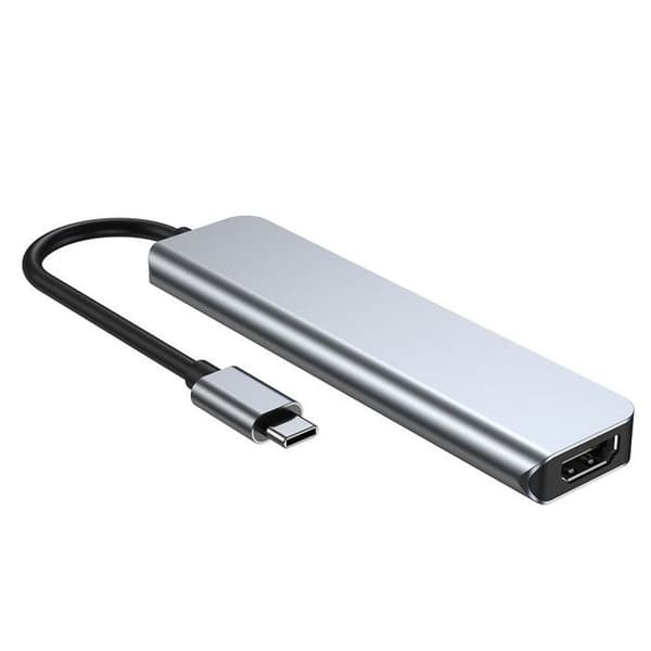 USB-hub-adapter - V4-HUB - 6 i 1 - USB-C - HDMI - Grå