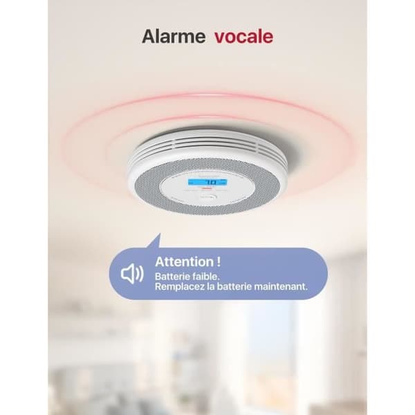 X-Sense Rök- och Kolmonoxiddetektor med Röstvarningsfunktion, 2-pack