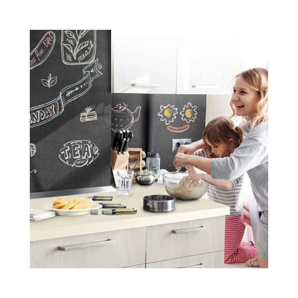 Kritmarkör - Securit - Set om 4 - Vit - Fin kulspets 1-2 mm - Raderbar med vatten