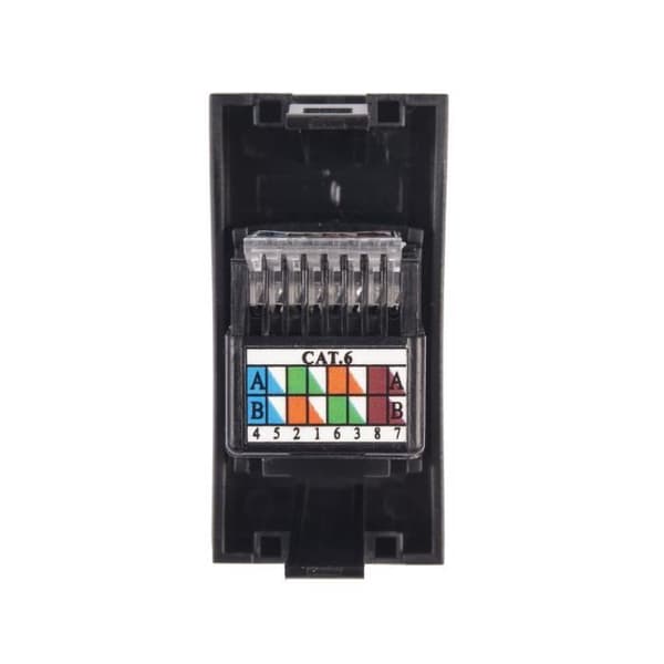 Prise LAN CAT.6 - Maclean - MCE725B - Väggmonterad - Modular - Svart