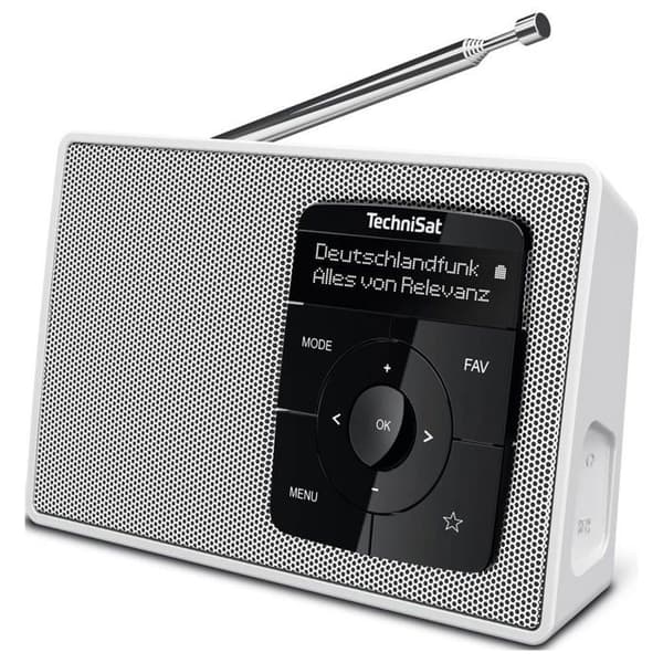 TechniSat DIGITRADIO 2 Bordsradio DAB+, FM DAB+, FM, Bluetooth väckarklocka funktion vit