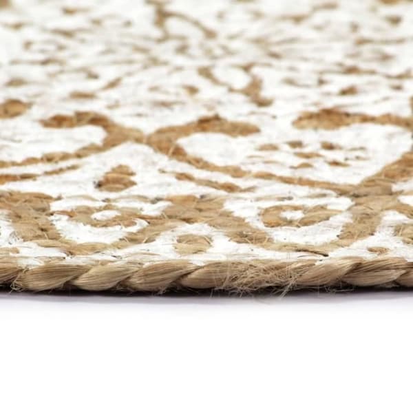 Napperons - vidaXL - 4 st - Vit - Jute - Rund 38 cm