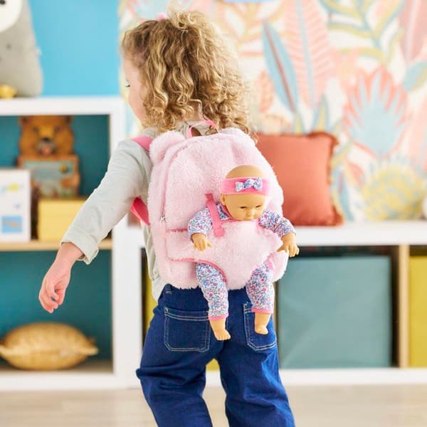 Rygghäge för docka - COROLLE - Rosa mjukisdocka för 30 cm docka - Från 3 år
