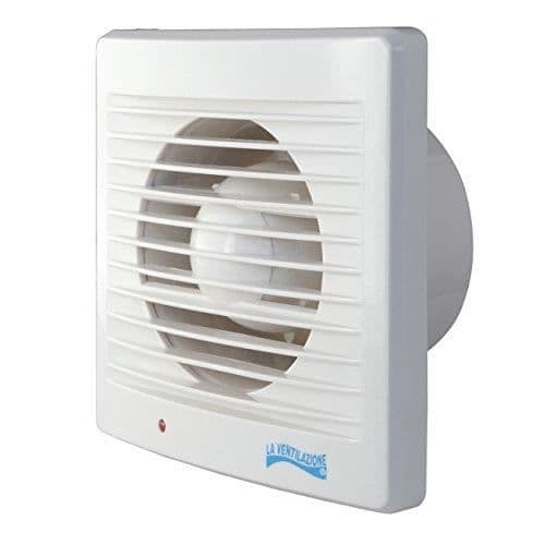 AA10E väggmonterad axialventilation för hål ø 100 mm-4" med driftindikatorlampa - Vit