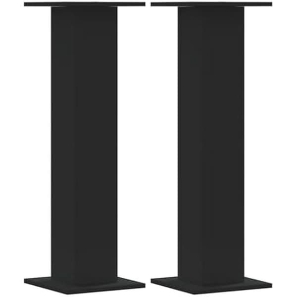 Högtalarstöds - VIDAXL - 2 st - Ingenjörsträ - Svart - 95 cm hög