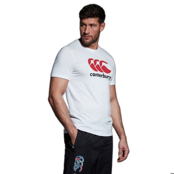 T-shirt Canterbury Logotyp Vit 60 % Bomull / 40 % Polyester