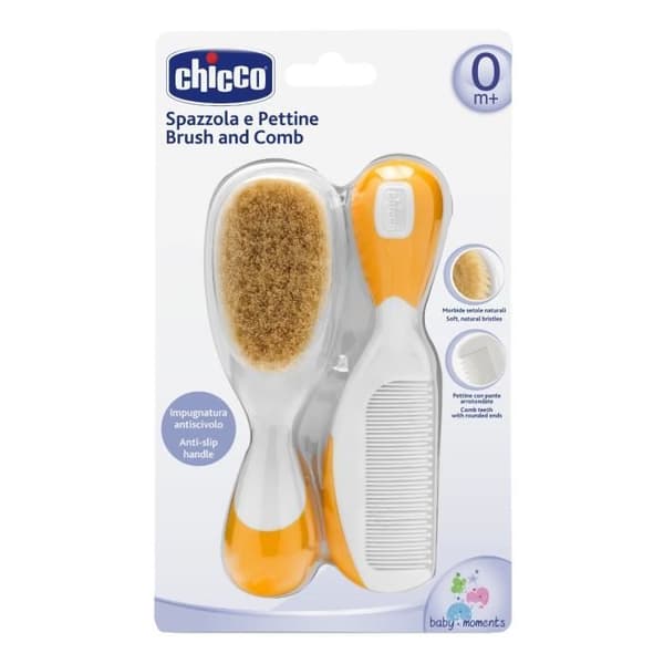 Chicco Brush and Comb Orange 2 st