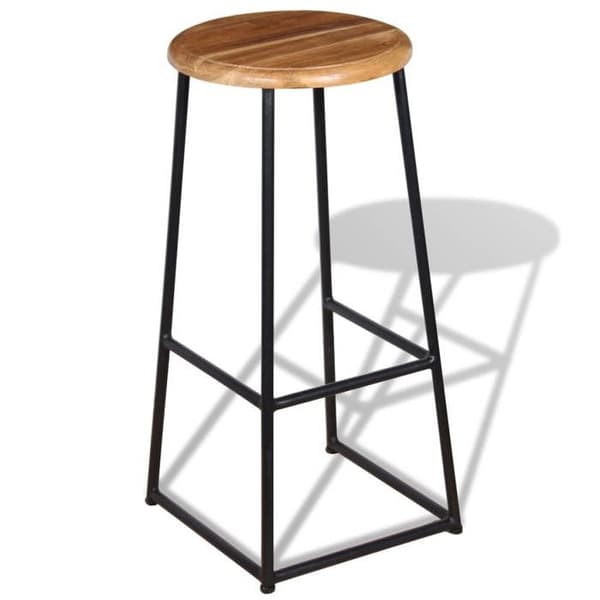 vidaXL Barstolar 2 st Massiv teak