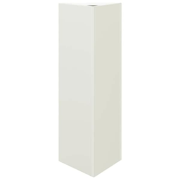vidaXL Blomlådor 2 st vit triangulär 30x26x75 cm stål 851146