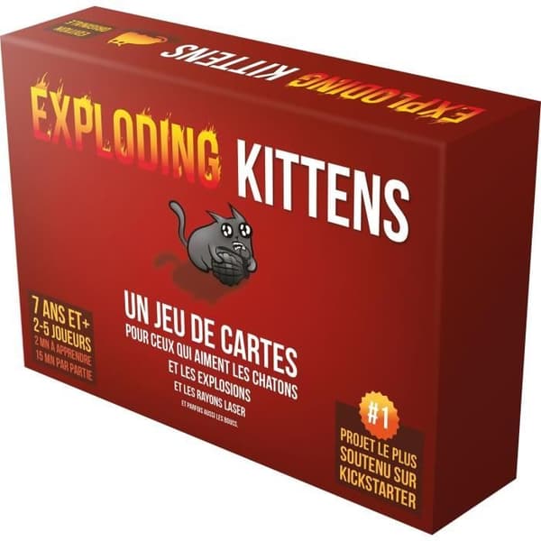 Brädspel - ASMODEE - Exploderande kattungar - Explosiv rysk roulette - Från 7 år - 2 spelare eller fler
