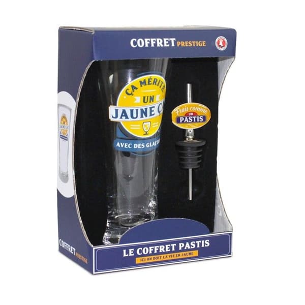 COFFRET PASTIS GLAS TREKVERK TYCKER EN GUL