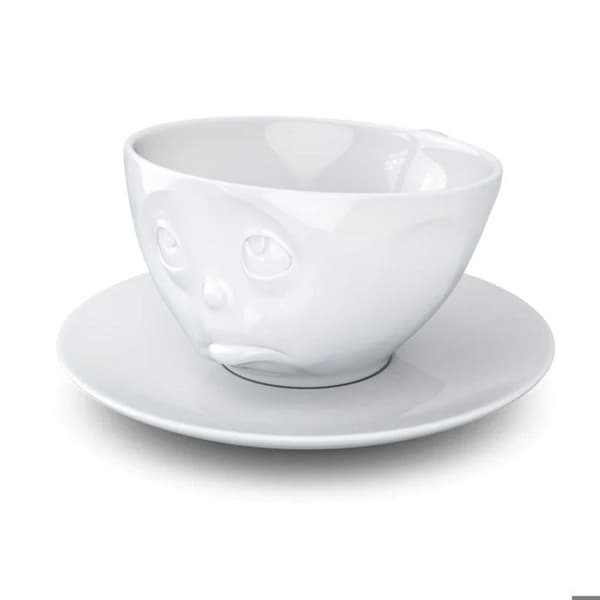 Kaffekopp - Morgonhumör - Surpuppa - 1 Kopp och 1 Underskål - Diskmaskinssäker