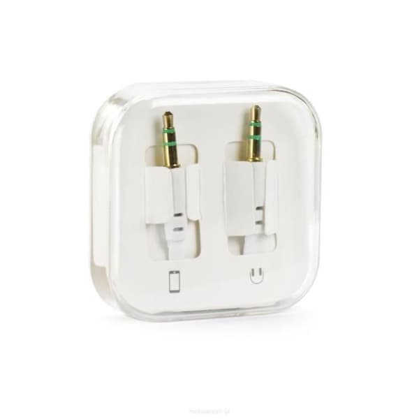 Ljudkabel - MGS33 - BOX - Stereo 3,5 mm - 1 m - Vit