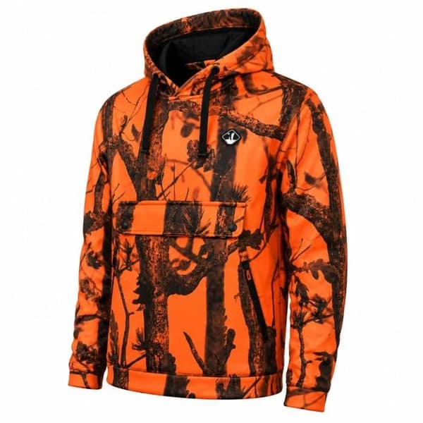 Sweat hoodie GhostCamo Blaze orange PERCUSSION