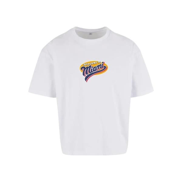 T-shirt crop Merchcode Scarface Miami - vit