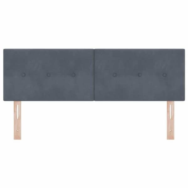 vidaXL Sänggavel Mörkgrå 144 cm Sammet 42007158