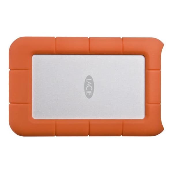 LaCie Rugged USB-C 1TB extern hårddisk - Robust och USB-C-kompatibel - Orange