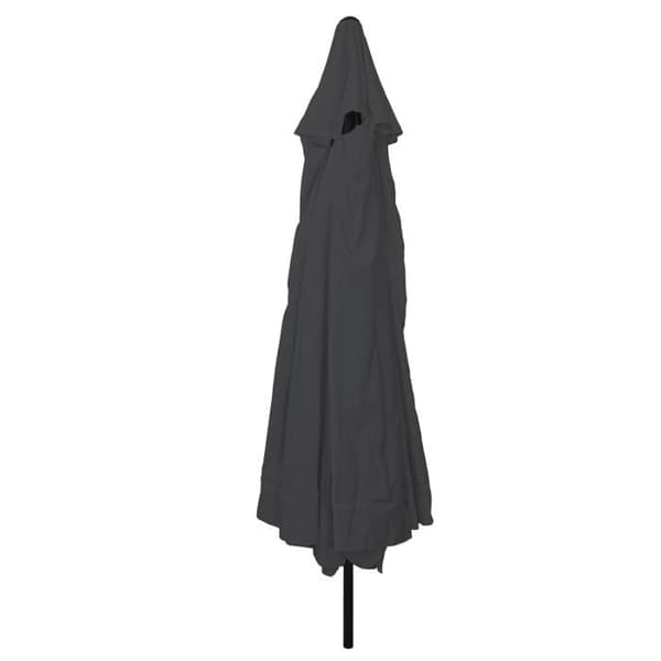 Trädgårdsparasol - Ø395 cm - Antracit - Offset-stolpe - Manuell