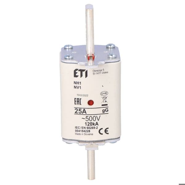 Fusibel - NH1 gG 25A/500V - lång