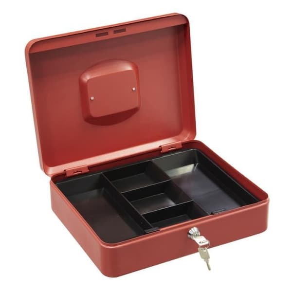 Myntlåda - ARREGUI - C9244 - Stål - Röd - Bärbart kassaskåp 30 cm