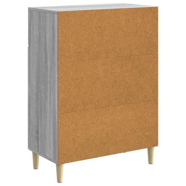 vidaXL Buffé Sonoma grå 66 x 34,5 x 90 cm Ingenjörsträ 894641