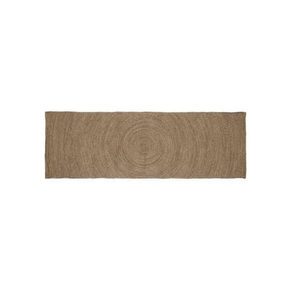 Modern jute matta - vidaXL - 80x300 cm - Grå - Rektangulär - Maskintvättbar - Handmade elegance