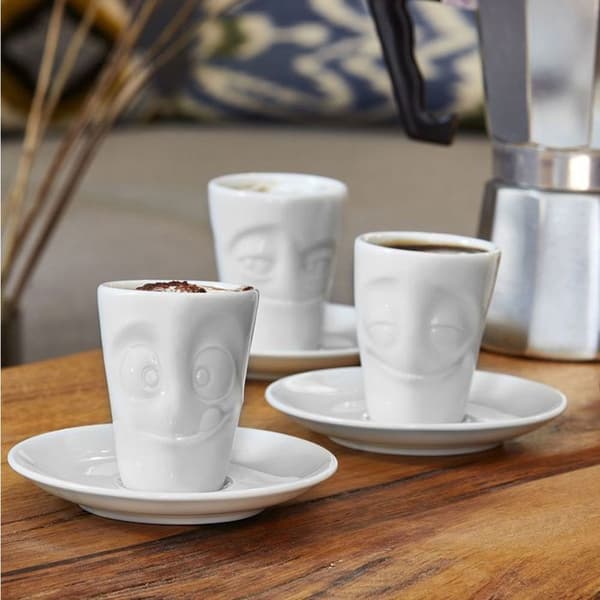 Tasse och underkoppar för espresso i porslin Tassen - Perplexe
